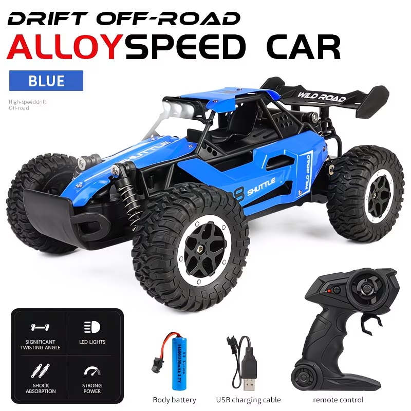 Drone Or Rc Car - ZNLYRION 1:16合金製RCオフロードカー 2.4Gワイヤレスリモコン高速バギー LEDライト付き ショックアブソーバー搭載 子供用おもちゃ