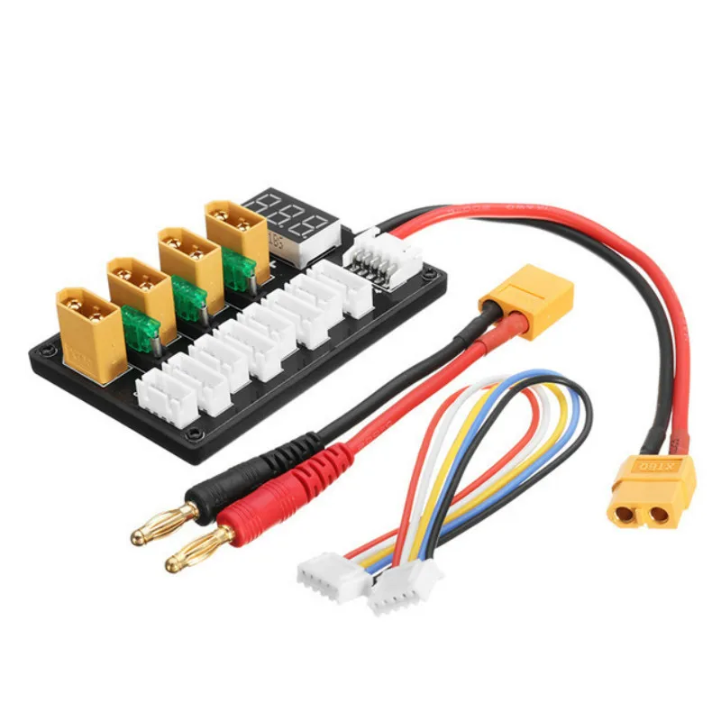 Lipo Parallel Charging Board - 3S/4S XT60 B6 Lipo バッテリー 5P