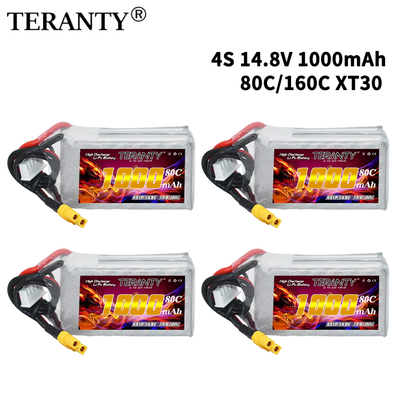 Drone Lipo Battery - TERANTY 4S 1000mAh 14.8V 80C/160C リポバッテリー