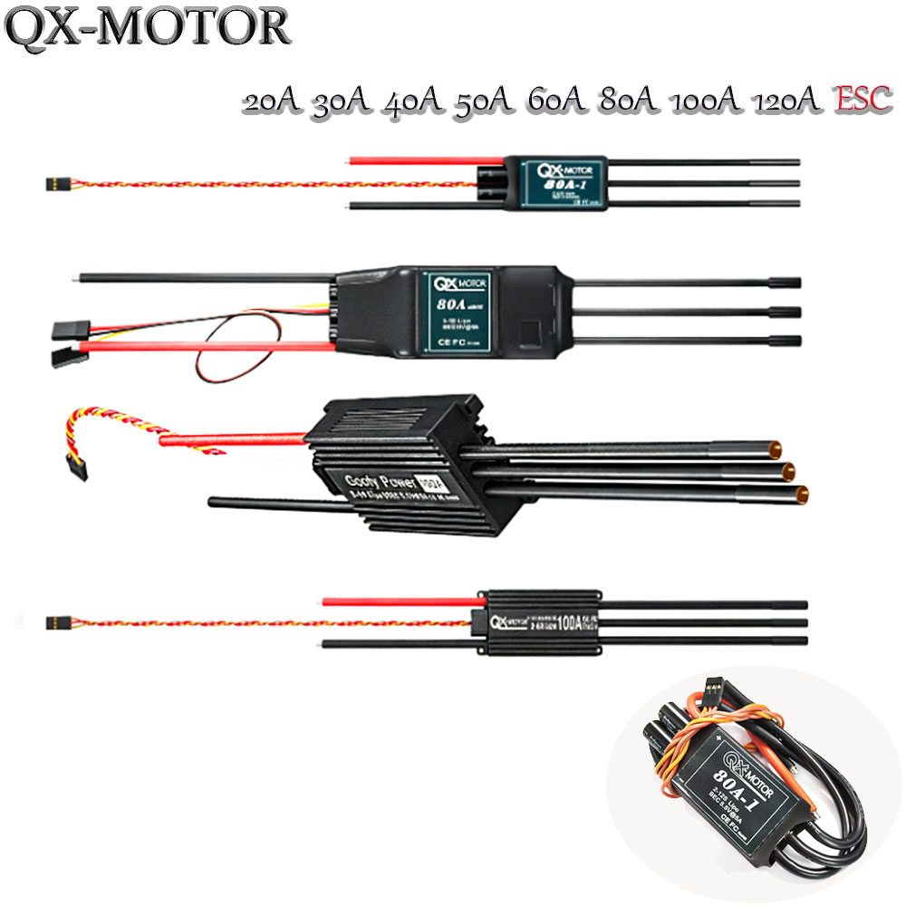 Drone Rc Parts - 20A-120A ブラシレス ESC スピードコントローラー QX-MOTOR EDF