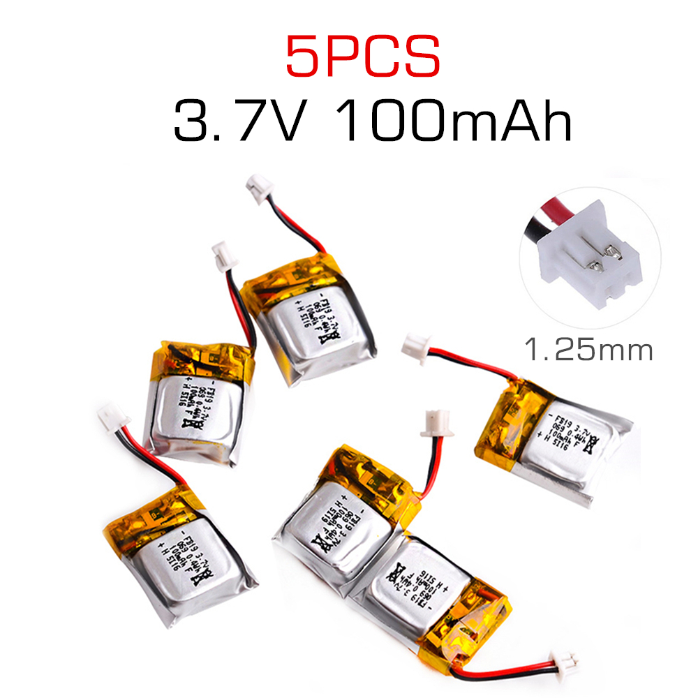Drone Fq777 Rc Quadcopter - 5個3.7v 100mahリチウムpoバッテリーhubsan Q4 wltoys V272ミニrc quadcopterドローンバッテリー