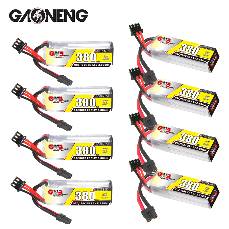 Drone Rc Parts - GNB 2S 7.6V 380mAh 90C/180C リポバッテリー