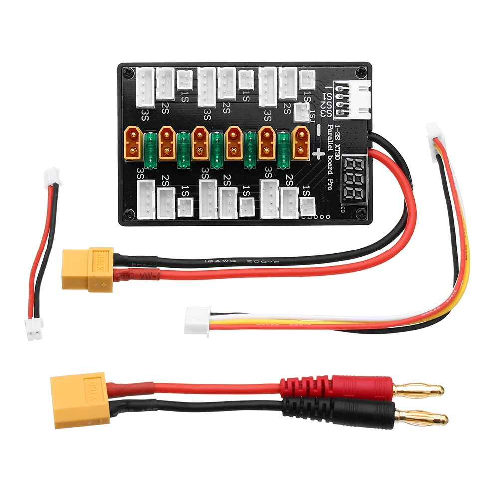 Lipo Parallel Charging Board - XT30プラグ1s-3sリポバッテリーアップグレード版パラレルimax B6用のボードを充電バランス充電器