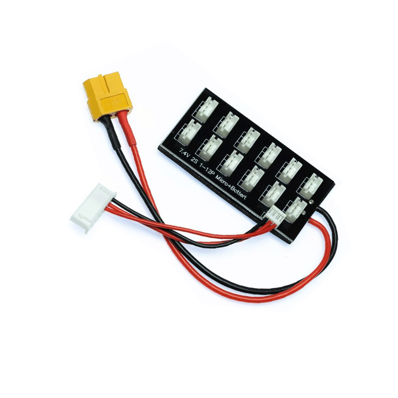 Lipo Parallel Charging Board - 女性用プラグ並列充電ボード、12x2s Clio umx用充電バランスボード、130xバッテリー、max b6、2s xt60、7.4v、JST-PH2.0