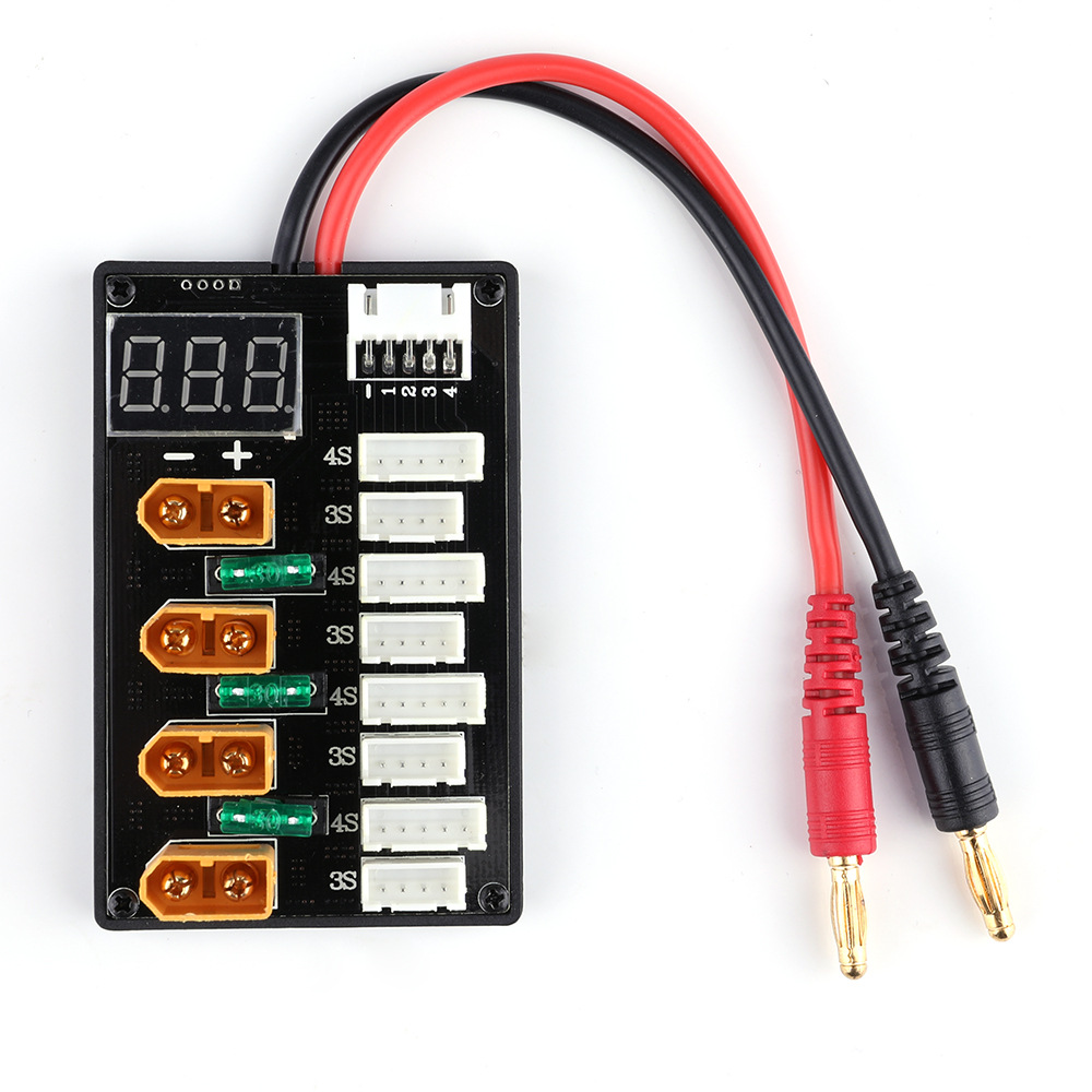 Lipo Parallel Charging Board - Xt60-ドローン用充電パネル付きバッテリー,アップグレードバージョン3s 4s,imax b6用,バランス充電器付き,isdt q6 rc,yyds