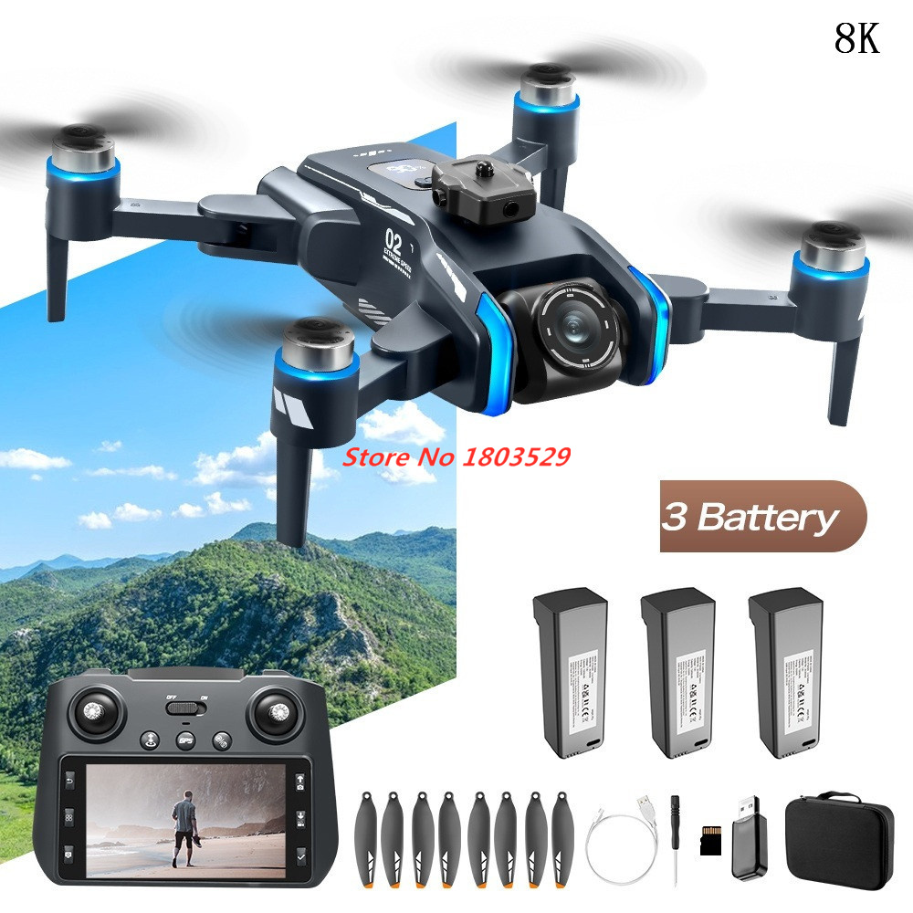 Drone Rc Fpv Manual - 8Kブラシレス障害物回避WIFI FPV RCドローン 8K空撮カメラ搭載スクリーン付きリモコンクアッドコプター 5G GPSフォローミーリターン機能付き