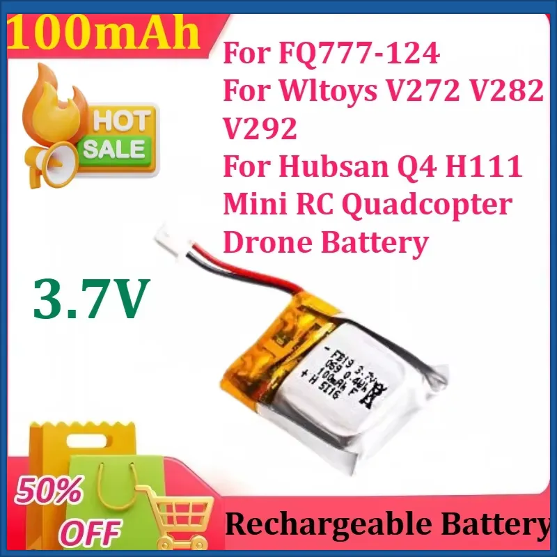 Drone Fq777 Rc Quadcopter - 3.7V 100mAh リポバッテリー FQ777-124 Wltoys V272