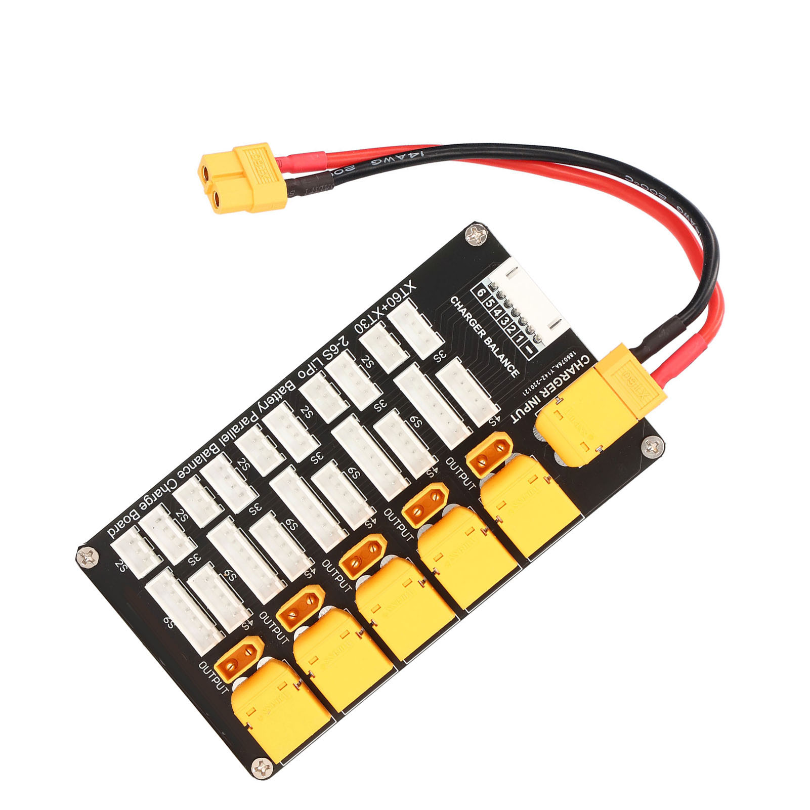 Lipo Parallel Charging Board - バッテリー充電ボード パラレル XT30 XT60 プラグ 2‑6S