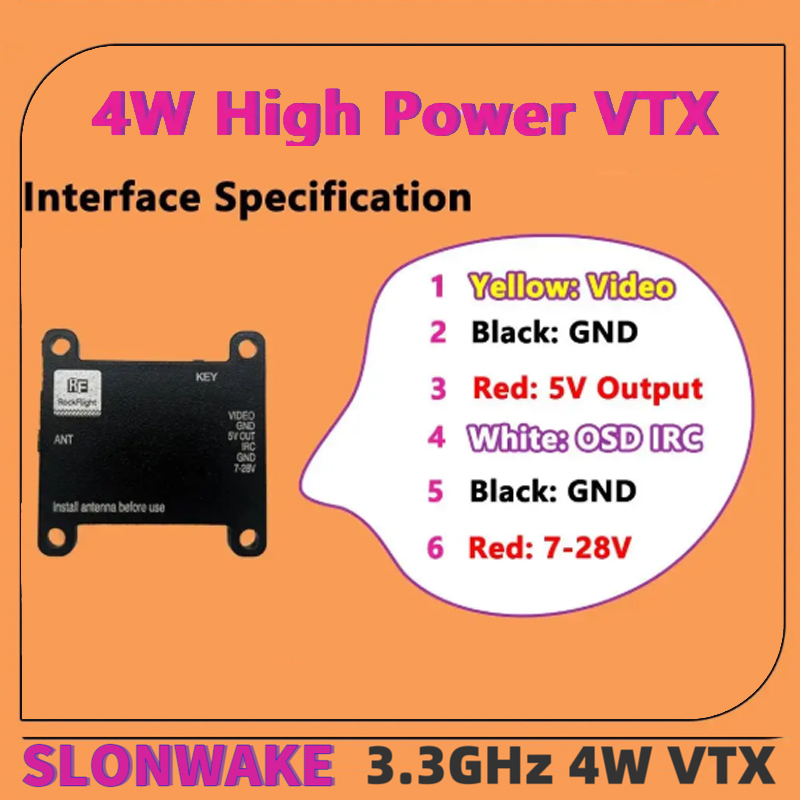 SLONWAKE FPV 3.3G 16CH 4000mW  - Drone And Car のレビューと価格