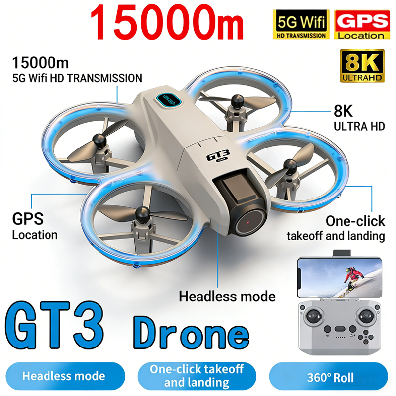 新型 GT3 MAX ドローン 8K HD 空撮 ヘッドレス - Drone Pro Rc Ufo のレビューと価格