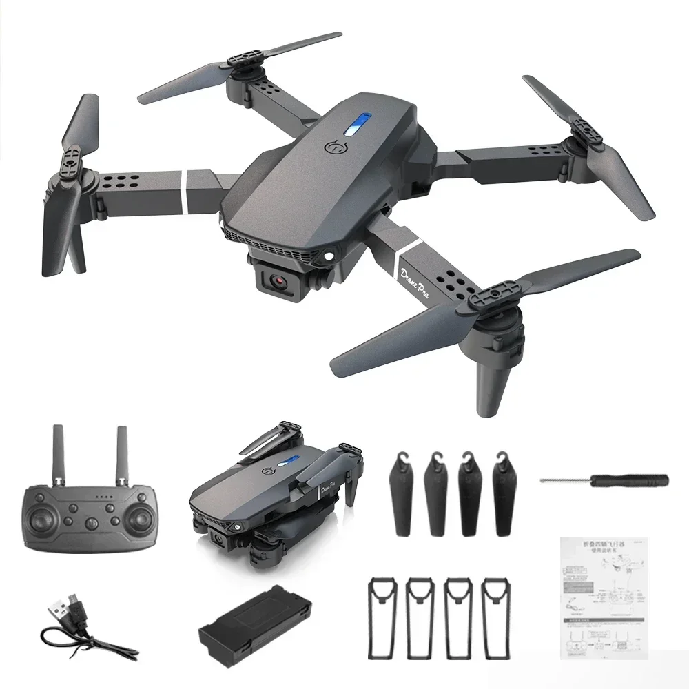 4K HDカメラ搭載 E88ミニドローン WiFi FPV  - Drone Pro Rc Ufo のレビューと価格