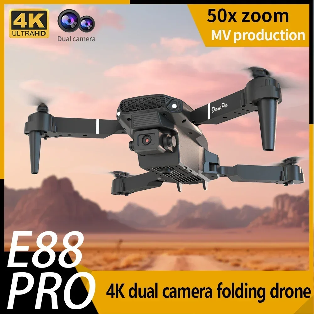 4K HDカメラ搭載 E88ミニドローン WiFi FPV  - Drone Pro Rc Ufo のレビューと価格