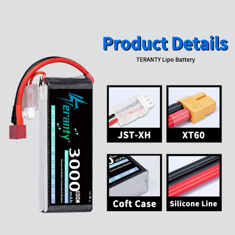 TERANTY 2S 3000mAhリポバッテリー 7.4V - Drone Lipo Battery のレビューと価格