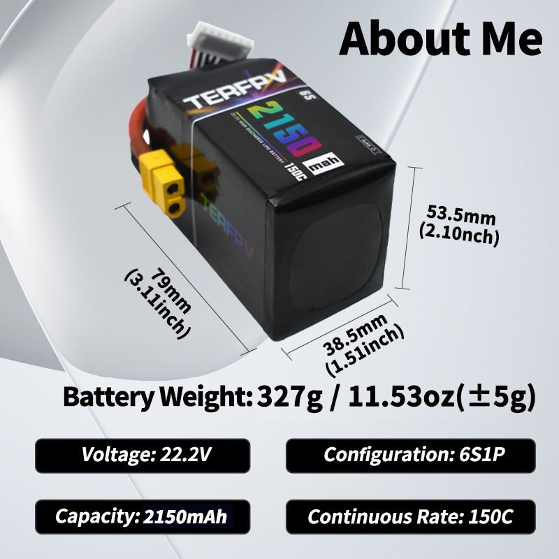 TERFPV リポバッテリー 6S 22.2V 1300/1 - Drone Lipo Battery のレビューと価格