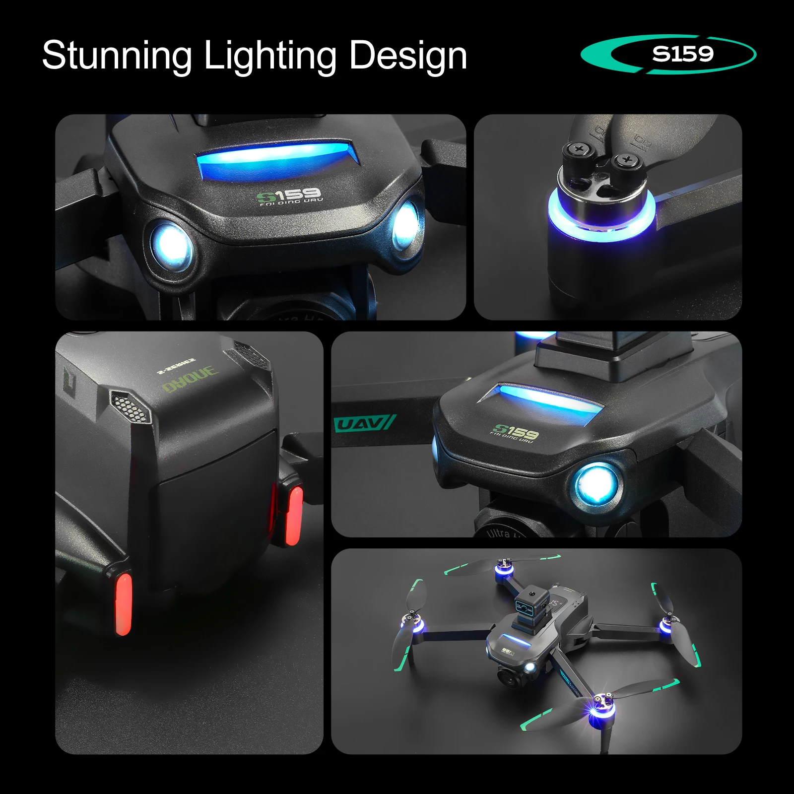 プロフェッショナル S159 GPS ドローンスクリーン制御 - Drone Rc Gps S159 のレビューと価格
