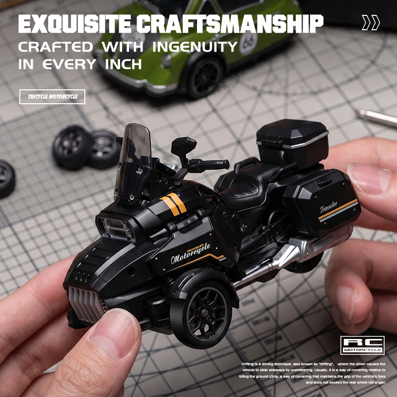 1:43 RC ドリフト三輪オートバイ 15KM/H 高速  - Drone Or Rc Car のレビューと価格