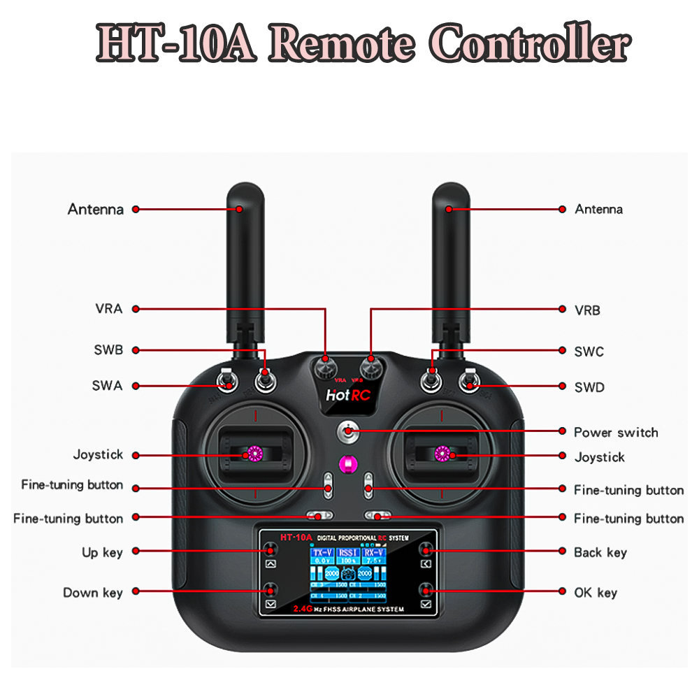 Hotrc Hot RC HT-10A HT10A 2.4G - Drone Rc Parts のレビューと価格