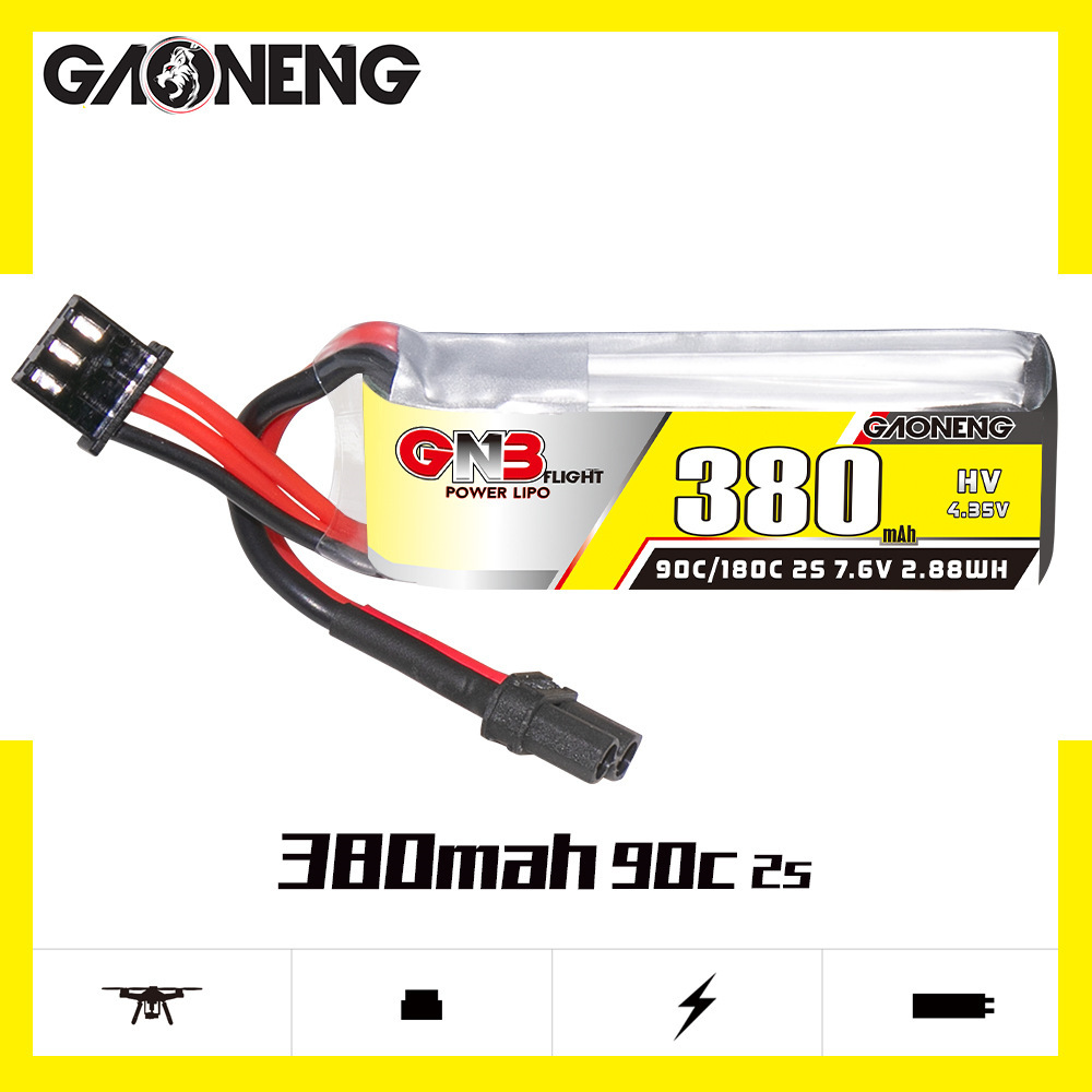 GNB 2S 7.6V 380mAh 90C/180C リポ - Drone Rc Parts のレビューと価格