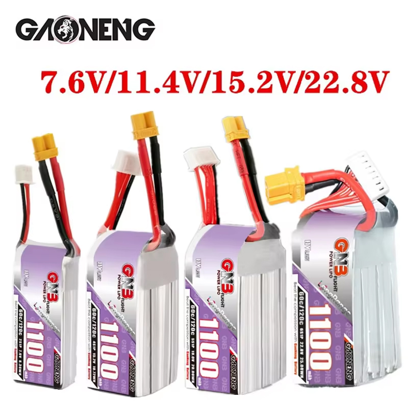 GNB 1100mAh 2S 3S 4S 6S 60C/12 - Drone Lipo Battery のレビューと価格