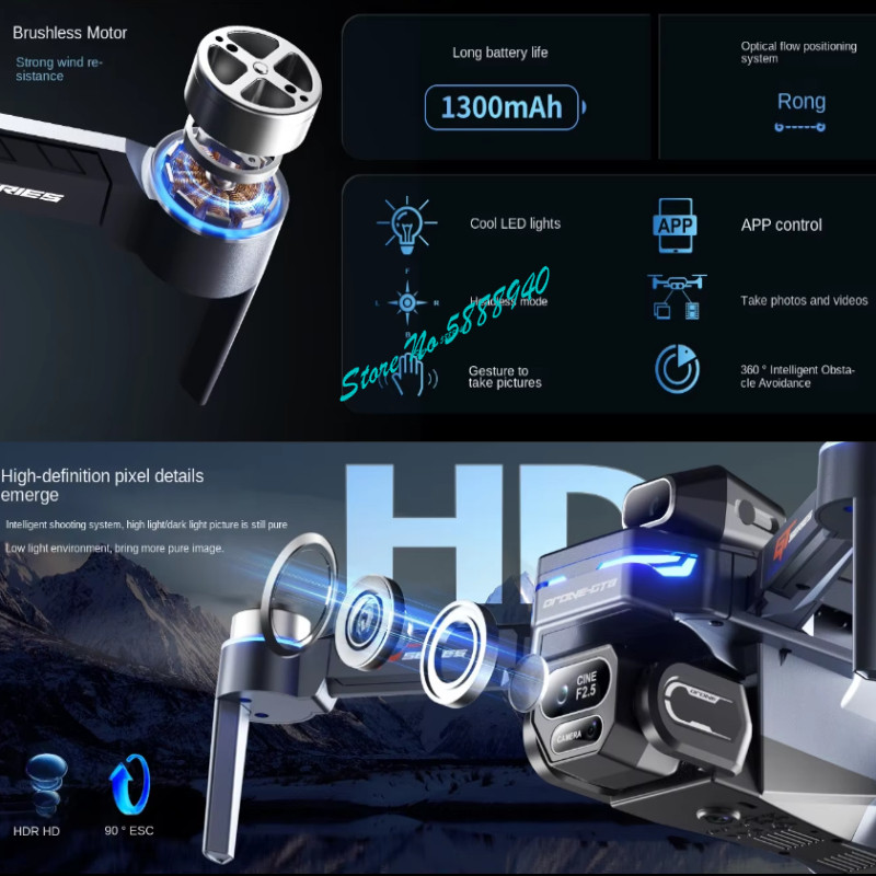 ブラシレス8K ESC 3カメラWIFI FPV RCドロー - Drone Rc Fpv Manual のレビューと価格