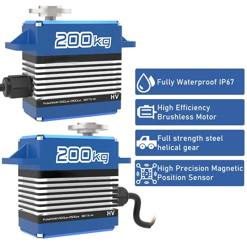 200KG ブラシレスサーボ 12V-16.8V 高電圧 C - Drone And Car のレビューと価格