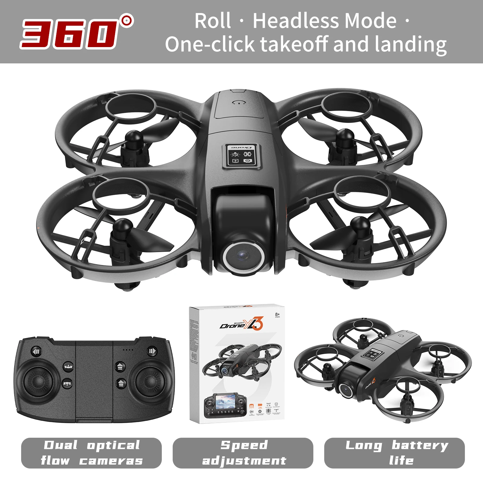 新型YL3 RCドローン 8K 1080P広角デュアルHDカ - Drone Rc Dji のレビューと価格
