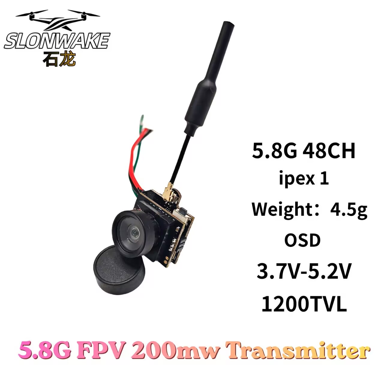 SLONWAKE 5.8G アナログ VTX 伝送カメラ オ - Drone Rc With Camera のレビューと価格