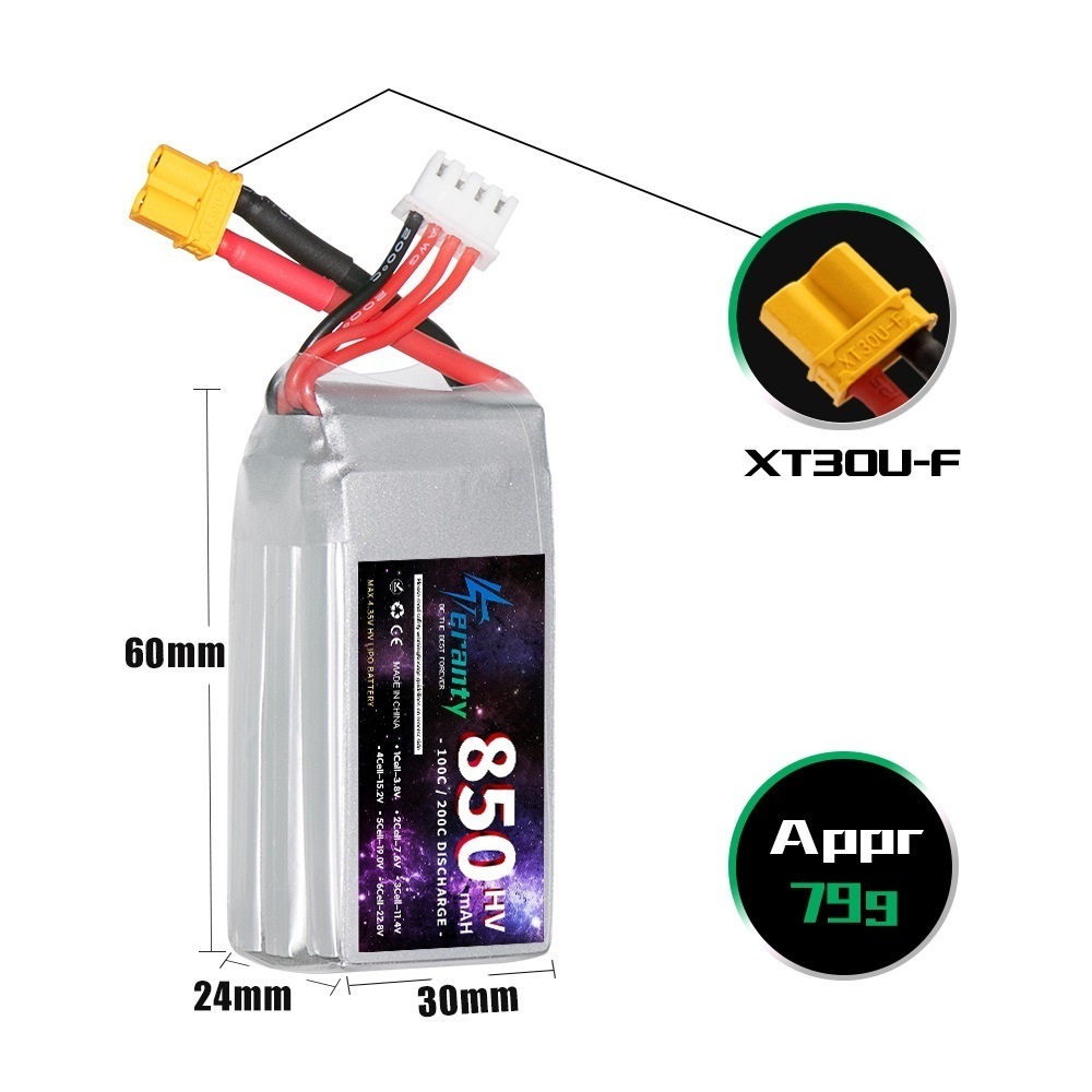 1/2/3 個 TERANTY 3S 11.4V リポバッテ - Drone Lipo Battery のレビューと価格
